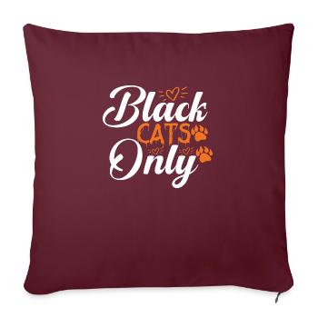Black Cats Only - Sofakissenbezug 45 x 45 cm - Burgunderrot - Vorne