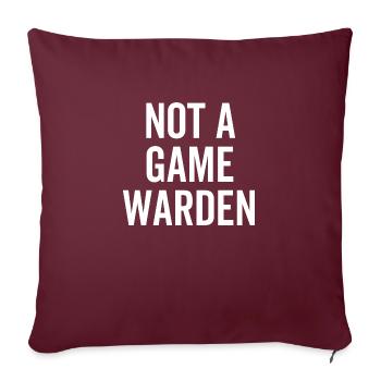Pas un garde-chasse - Housse de coussin décorative 45 x 45 cm - bordeaux - Devant