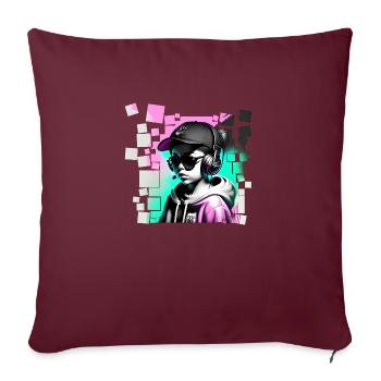 Madchen - Sofakissenbezug 45 x 45 cm - Burgunderrot - Vorne