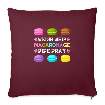peser fouet macaronnage pipe prier Conception pour un - Housse de coussin décorative 45 x 45 cm - bordeaux - Devant