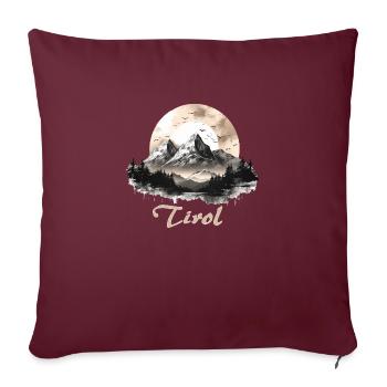 Tyrol motif with mountains for Tyroleans - Sofa pillowcase 17,3'' x 17,3'' (45 x 45 cm) - burgundy - Front