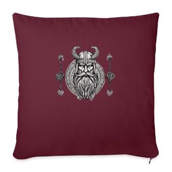 Puissance nordique - Housse de coussin décorative 45 x 45 cm - bordeaux - Devant