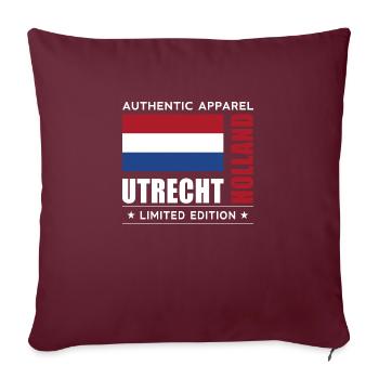 Utrecht - Sofakissenbezug 45 x 45 cm - Burgunderrot - Vorne