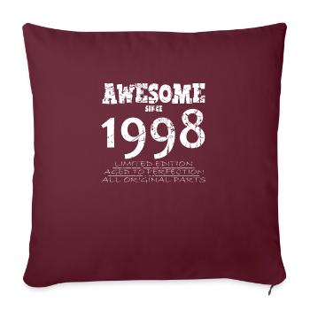 1998 - 26e anniversaire légendaire - Housse de coussin décorative 45 x 45 cm - bordeaux - Devant