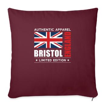 Bristol - Housse de coussin décorative 45 x 45 cm - bordeaux - Devant