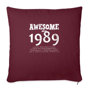1989 - 35e anniversaire légendaire - Housse de coussin décorative 45 x 45 cm - bordeaux - Devant