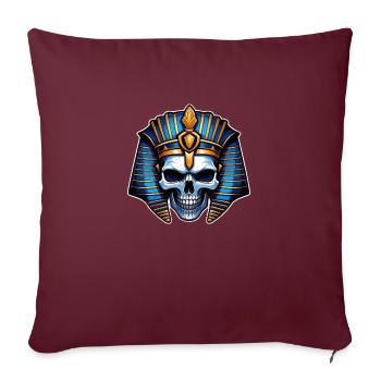 Pharao - Mumie - Ägypten - Sofakissenbezug 45 x 45 cm - Burgunderrot - Vorne