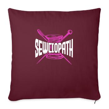 Sewciopath Accessoires de couture - Housse de coussin décorative 45 x 45 cm - bordeaux - Devant