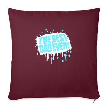 Le meilleur papa de tous les temps Cool Love - Housse de coussin décorative 45 x 45 cm - bordeaux - Devant