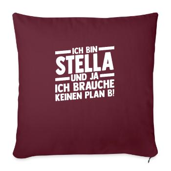 Vorname Stella - Sofakissenbezug 45 x 45 cm - Burgunderrot - Vorne