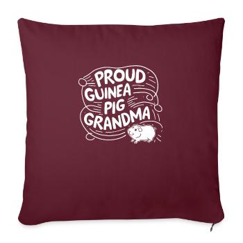 Proud guinea pig grandma - Sofa pillowcase 17,3'' x 17,3'' (45 x 45 cm) - burgundy - Front