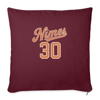 Nîmes 30 - Housse de coussin décorative 45 x 45 cm - bordeaux - Devant