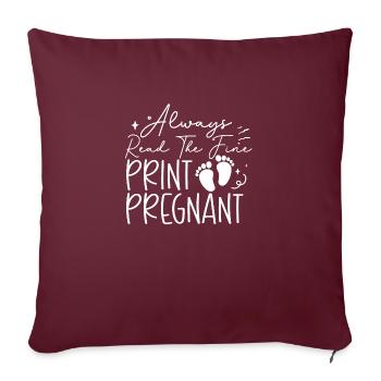 Baby loading babes women mother design newborn - Sofa pillowcase 17,3'' x 17,3'' (45 x 45 cm) - burgundy - Front