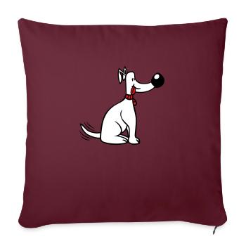 Dog Big Nose Wagging Cute Happy - Sofa pillowcase 17,3'' x 17,3'' (45 x 45 cm) - burgundy - Front