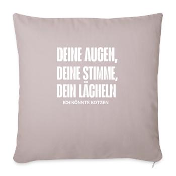 Ich könnte Kotzen - Sofakissenbezug 45 x 45 cm - helles Taupe - Vorne