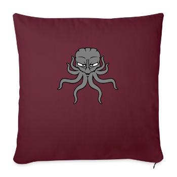 Pieuvre Pieuvre Pieuvre Calmar Alien Alien - Housse de coussin décorative 45 x 45 cm - bordeaux - Devant