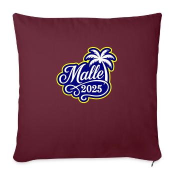 Malle 2025 Palmier - Housse de coussin décorative 45 x 45 cm - bordeaux - Devant