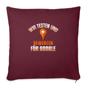 google local guide shirt - Sofakissenbezug 45 x 45 cm - Burgunderrot - Vorne