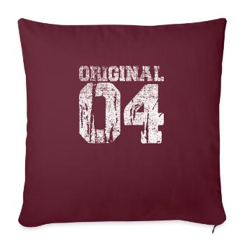 18th Birthday Boy Girl 18 Years 2004 Funny - Sofa pillowcase 17,3'' x 17,3'' (45 x 45 cm) - burgundy - Front