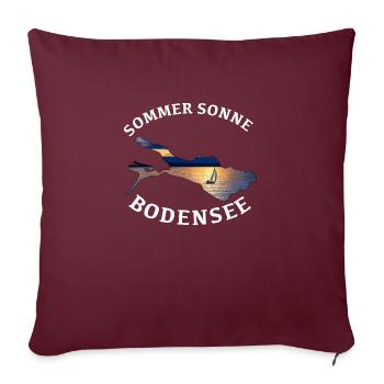 Bodensee - Sofakissenbezug 45 x 45 cm - Burgunderrot - Vorne