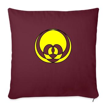 Un cœur courbé - Housse de coussin décorative 45 x 45 cm - bordeaux - Devant