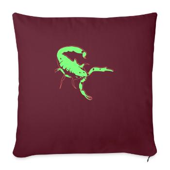 Scorpion Scorpion Vecteur toxique Arachnide Animal - Housse de coussin décorative 45 x 45 cm - bordeaux - Devant