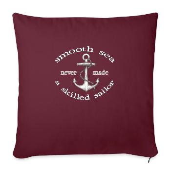 Mer lisse - Housse de coussin décorative 45 x 45 cm - bordeaux - Devant
