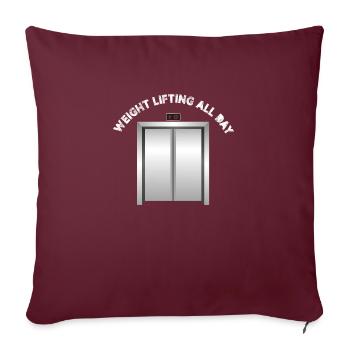 Weight lifting All Day elevator mechanic - Sofa pillowcase 17,3'' x 17,3'' (45 x 45 cm) - burgundy - Front