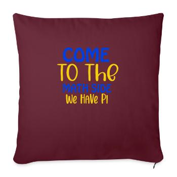 Venez du côté mathématique, nous avons pi, jour Pi, 14 mars - Housse de coussin décorative 45 x 45 cm - bordeaux - Devant