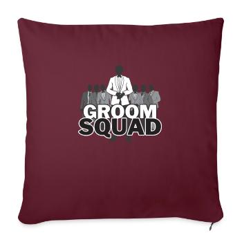 Escouade de palefreniers - Housse de coussin décorative 45 x 45 cm - bordeaux - Devant