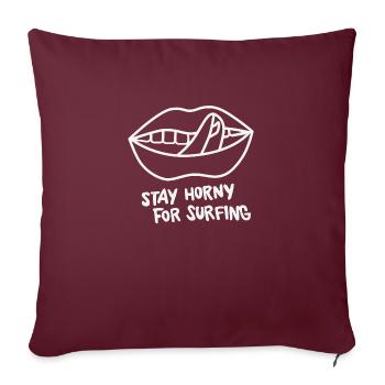 Restez excité pour le surf - Housse de coussin décorative 45 x 45 cm - bordeaux - Devant