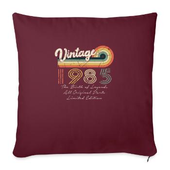 Génial depuis 1985 anniversaire 1985 millésime 198 - Housse de coussin décorative 45 x 45 cm - bordeaux - Devant
