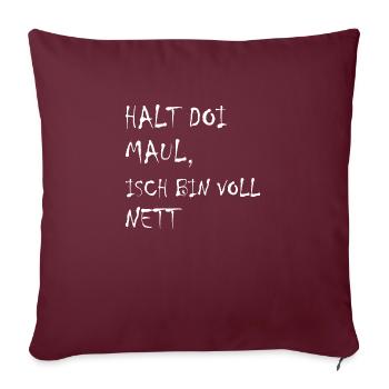 Mannheim Monnem Mannheimat - Housse de coussin décorative 45 x 45 cm - bordeaux - Devant