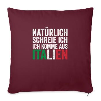 Italie Vaffanculo italien - Housse de coussin décorative 45 x 45 cm - bordeaux - Devant