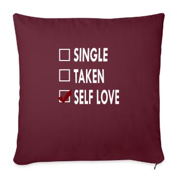 SINGLE SELF LOVE - Housse de coussin décorative 45 x 45 cm - bordeaux - Devant