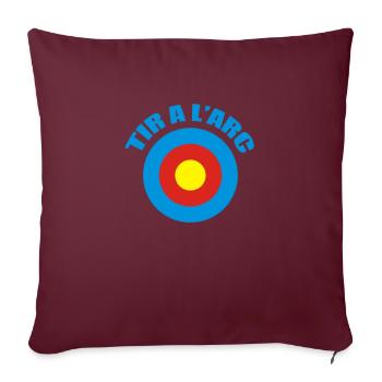 Tir à l'arc - Housse de coussin décorative 45 x 45 cm - bordeaux - Devant