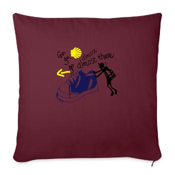 Go Go Go On y est presque - Housse de coussin décorative 45 x 45 cm - bordeaux - Devant
