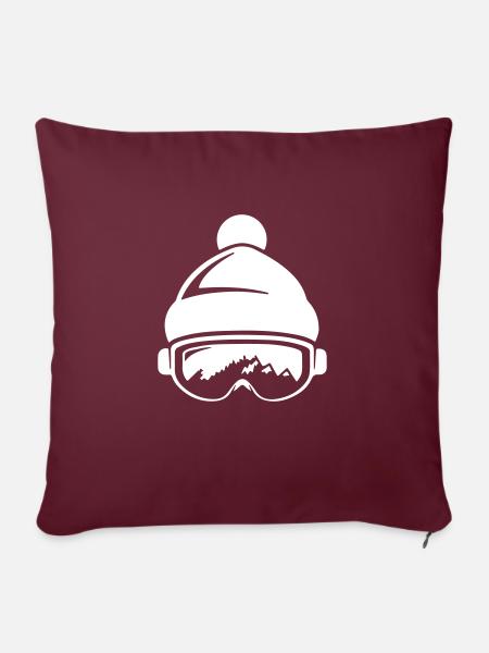 Snowboarder - Sofakissenbezug 45 x 45 cm - Burgunderrot