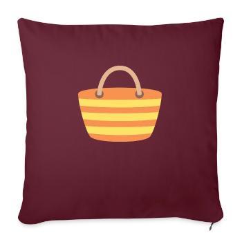 sac de plage - Housse de coussin décorative 45 x 45 cm - bordeaux - Devant