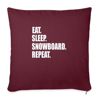 Snowboard Snowboarder - Sofakissenbezug 45 x 45 cm - Burgunderrot - Vorne