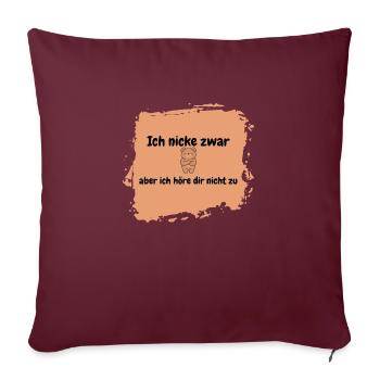 n’écoutez pas - Housse de coussin décorative 45 x 45 cm - bordeaux - Devant