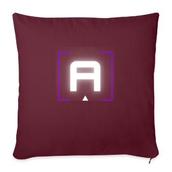 Buchstabe "A" - Sofakissenbezug 45 x 45 cm - Burgunderrot - Vorne