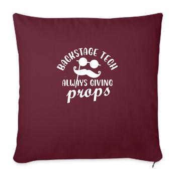 technicien en coulisses donnant toujours des accessoires Design - Housse de coussin décorative 45 x 45 cm - bordeaux - Devant