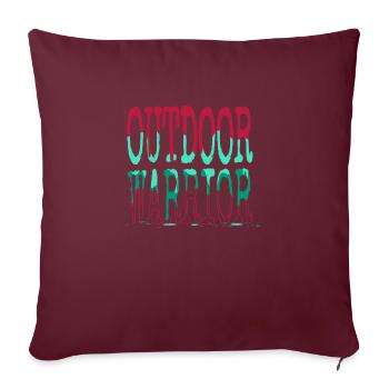 Bear Happy Camping est dans des tentes Meilleur mobil-home - Housse de coussin décorative 45 x 45 cm - bordeaux - Devant