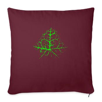 Feuille de lierre chaotique - Housse de coussin décorative 45 x 45 cm - bordeaux - Devant