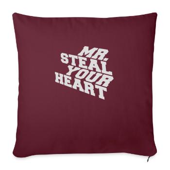 mr steal your heart - Sofa pillowcase 17,3'' x 17,3'' (45 x 45 cm) - burgundy - Front