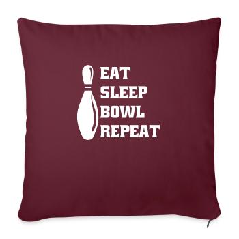 Bowling Bowling Club Bowling Club Bowling Bowler - Housse de coussin décorative 45 x 45 cm - bordeaux - Devant