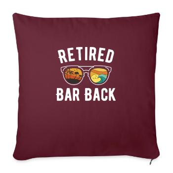 Beachy Retirement Vibes avec la scène des bars - Housse de coussin décorative 45 x 45 cm - bordeaux - Devant