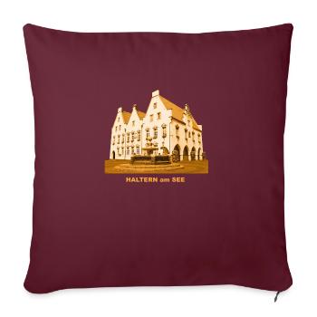 Haltern am See Rathaus - Housse de coussin décorative 45 x 45 cm - bordeaux - Devant