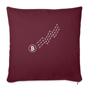 Crypto Bitcoin Trading - Housse de coussin décorative 45 x 45 cm - bordeaux - Devant